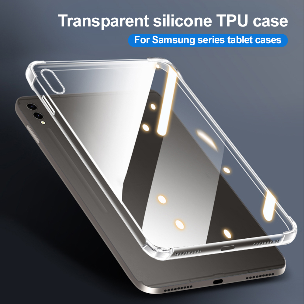 Tablet A9 Accessories - Capa transparente de silicone para samsung