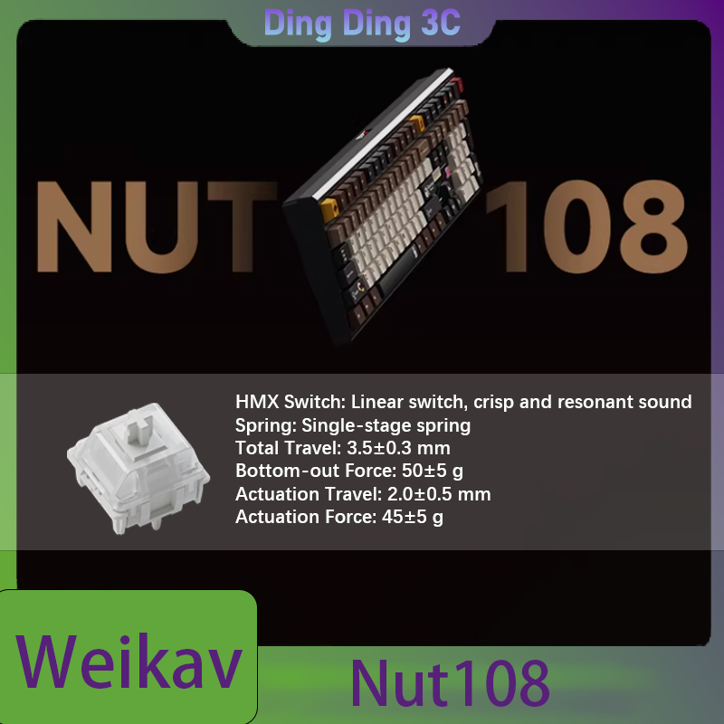 Tablet Accessories Uk - Teclado Mecânico Sem Fio Weikav Nut108