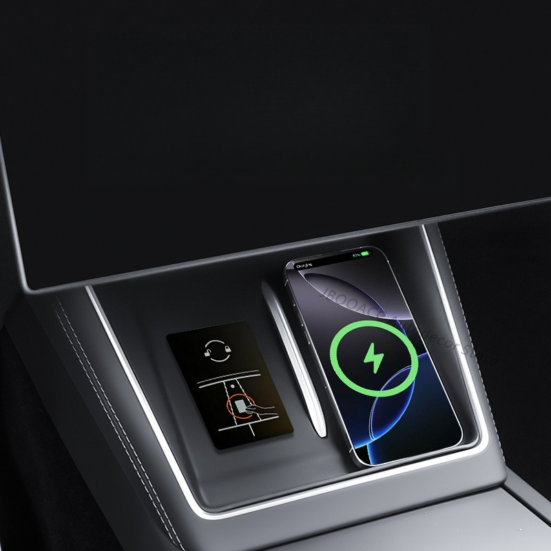 Para Tesla Model YL: Tapete de - Wireless Charging Pad avaliação e preço