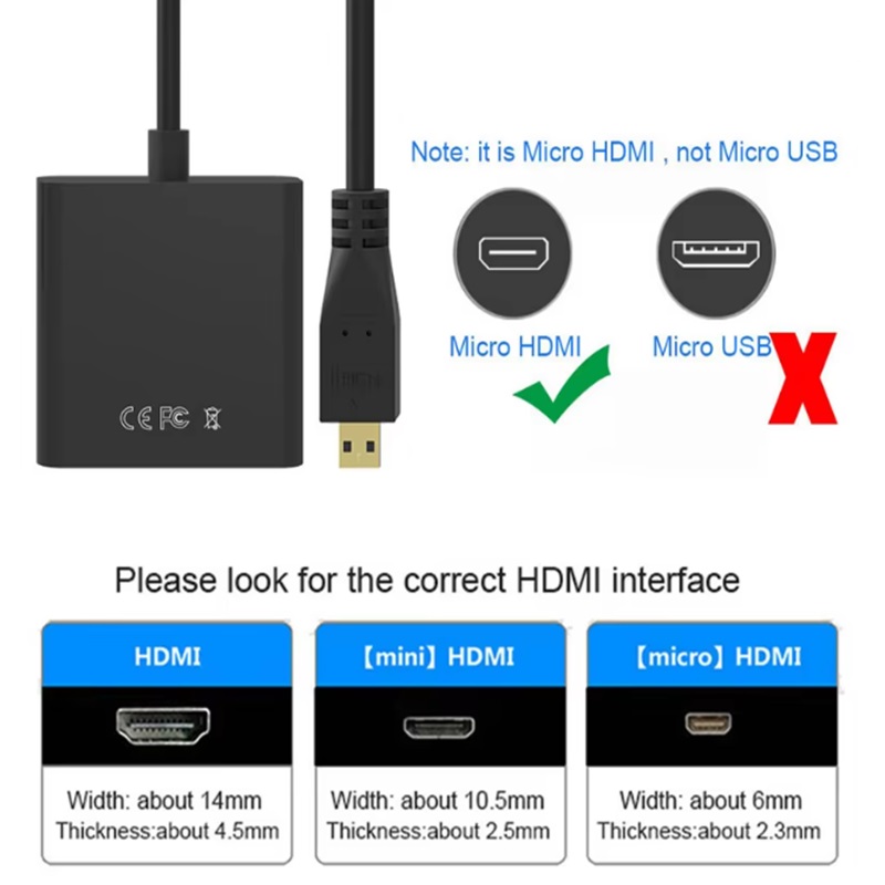 Micro hdmi para vga conector m - Hdmi Adapter Tablet avaliação e preço