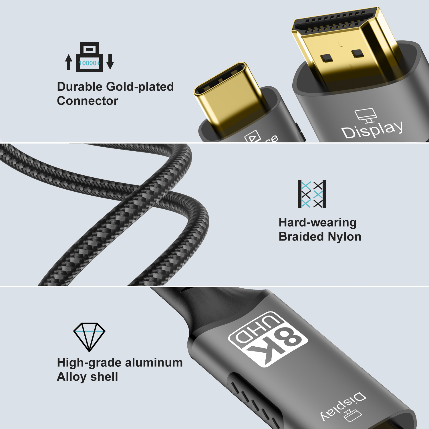 8K @ 60Hz USB C para HDMI Adap - Hdmi Adapter Tablet avaliação e preço